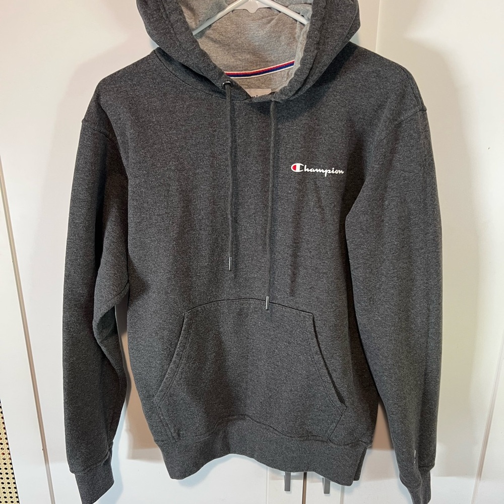 Champion Men's Dark Gray Hoodie. Size Small. Great Condition!